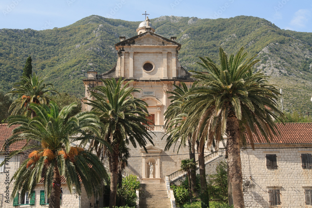 Birth of Our Lady church in Prcanj, Montenegro