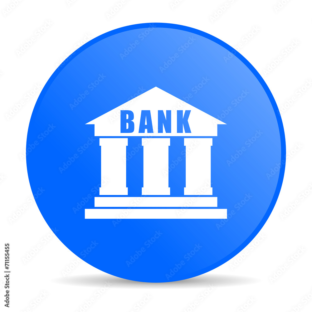 bank internet blue icon bank internet blue icon