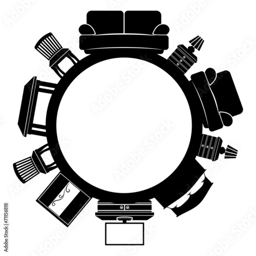 Vector sign. Furniture.