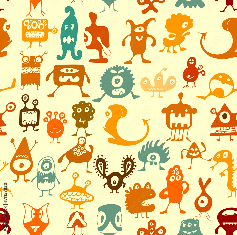 Obraz premium Monsters pattern