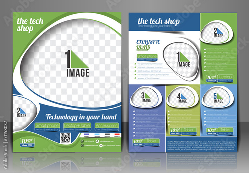 The Tech Shop Flyer Magazine Cover & Poster Template.