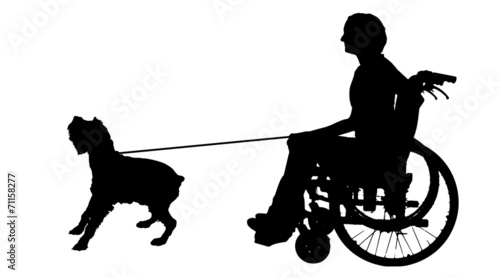 Vector silhouette of woman.