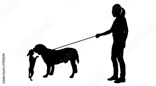 Vector silhouette of woman.