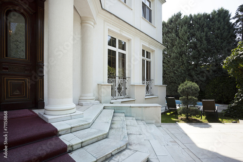 Old luxury villa exterior