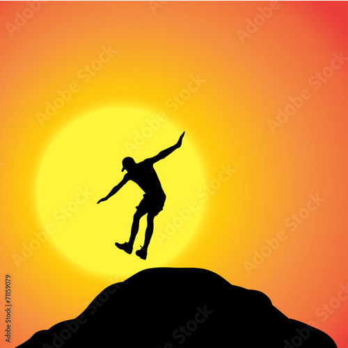 Wallpaper Mural Vector silhouette of man. Torontodigital.ca