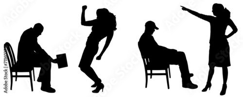Vector silhouette of people.