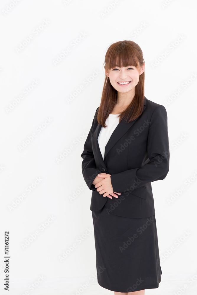 portrait of asian businesswoman on white background portrait of asian businesswoman on white background