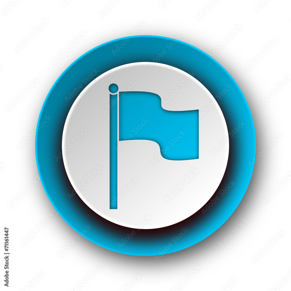 flag blue modern web icon on white background