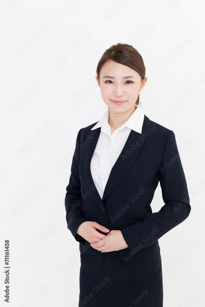 portrait of asian businesswoman on white background portrait of asian businesswoman on white background