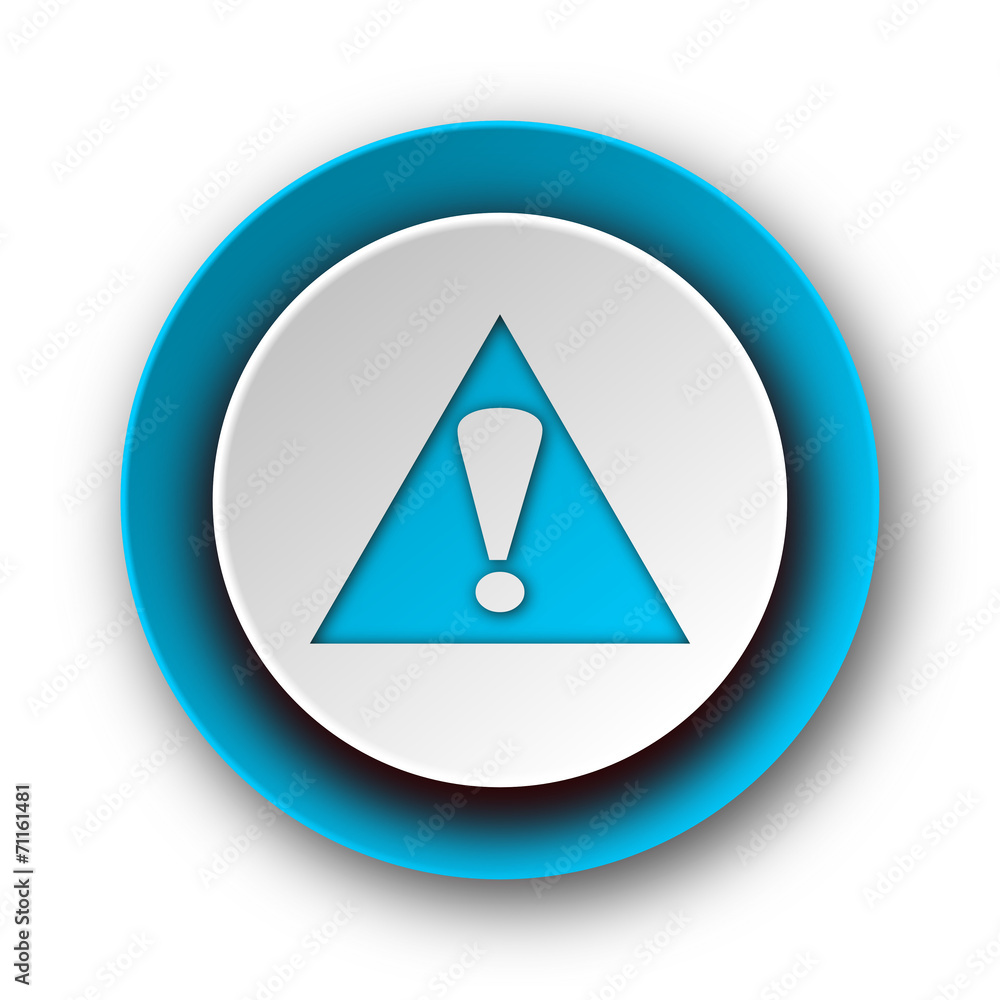 exclamation sign blue modern web icon on white background exclamation sign blue modern web icon on white background