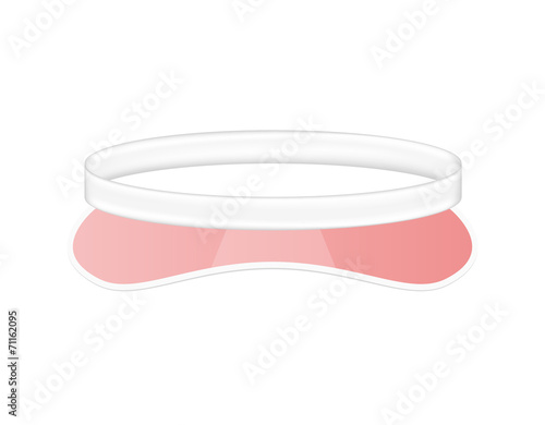 Sun visor hat in white and red design