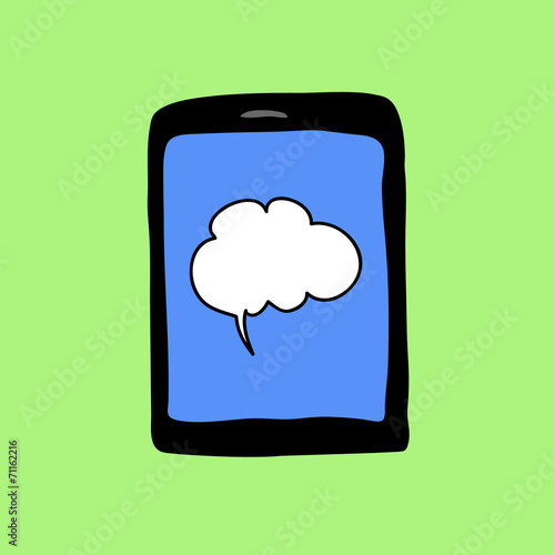 Doodle pad with speech bubble