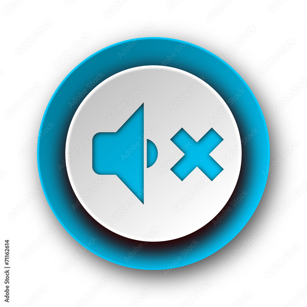 speaker volume blue modern web icon on white background speaker volume blue modern web icon on white background