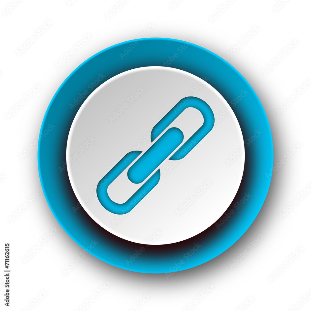 link blue modern web icon on white background link blue modern web icon on white background