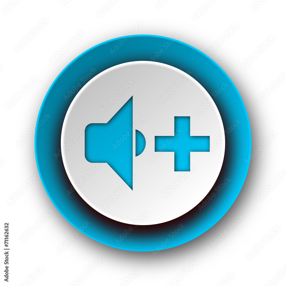 speaker volume blue modern web icon on white background speaker volume blue modern web icon on white background
