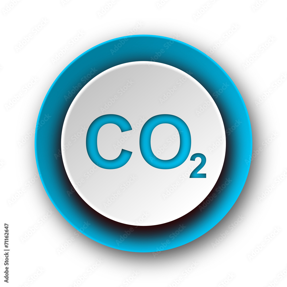 carbon dioxide blue modern web icon on white background carbon dioxide blue modern web icon on white background