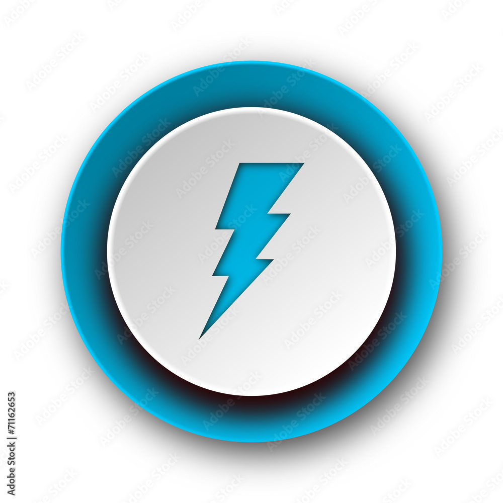 bolt blue modern web icon on white background bolt blue modern web icon on white background