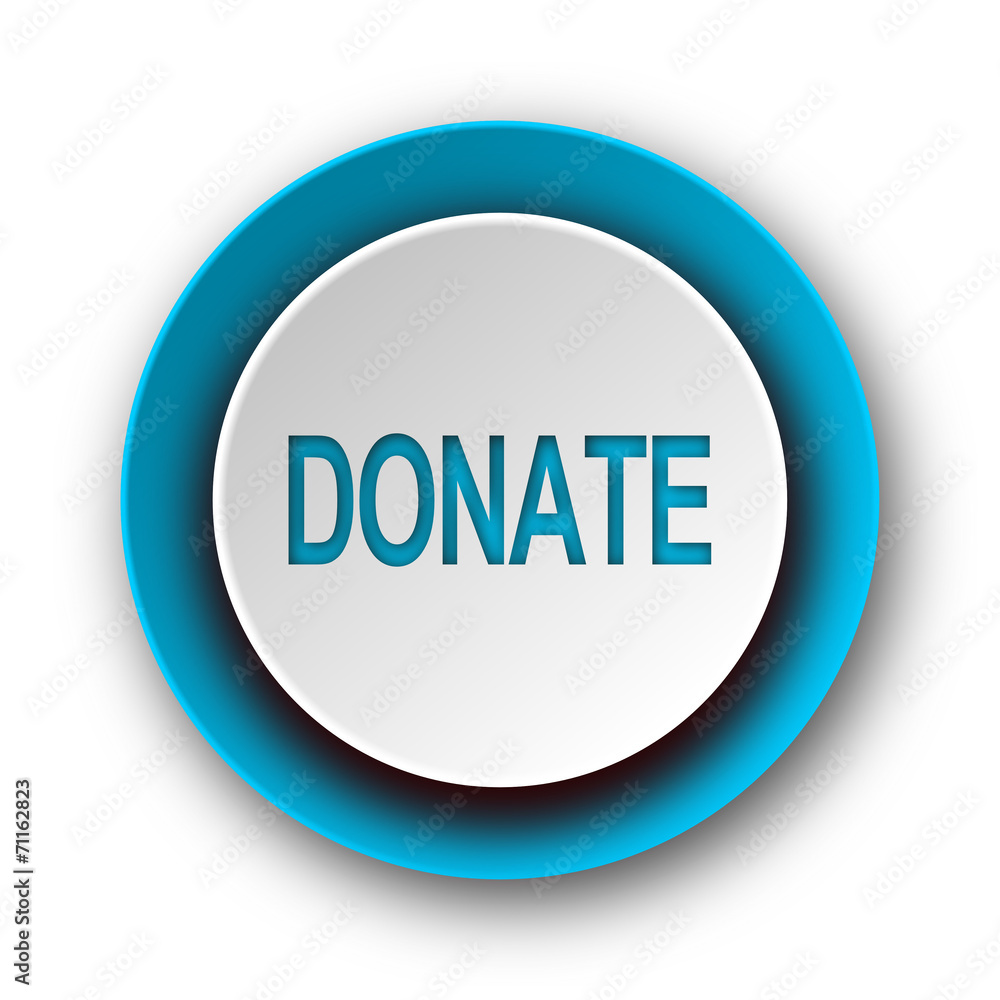 donate blue modern web icon on white background donate blue modern web icon on white background