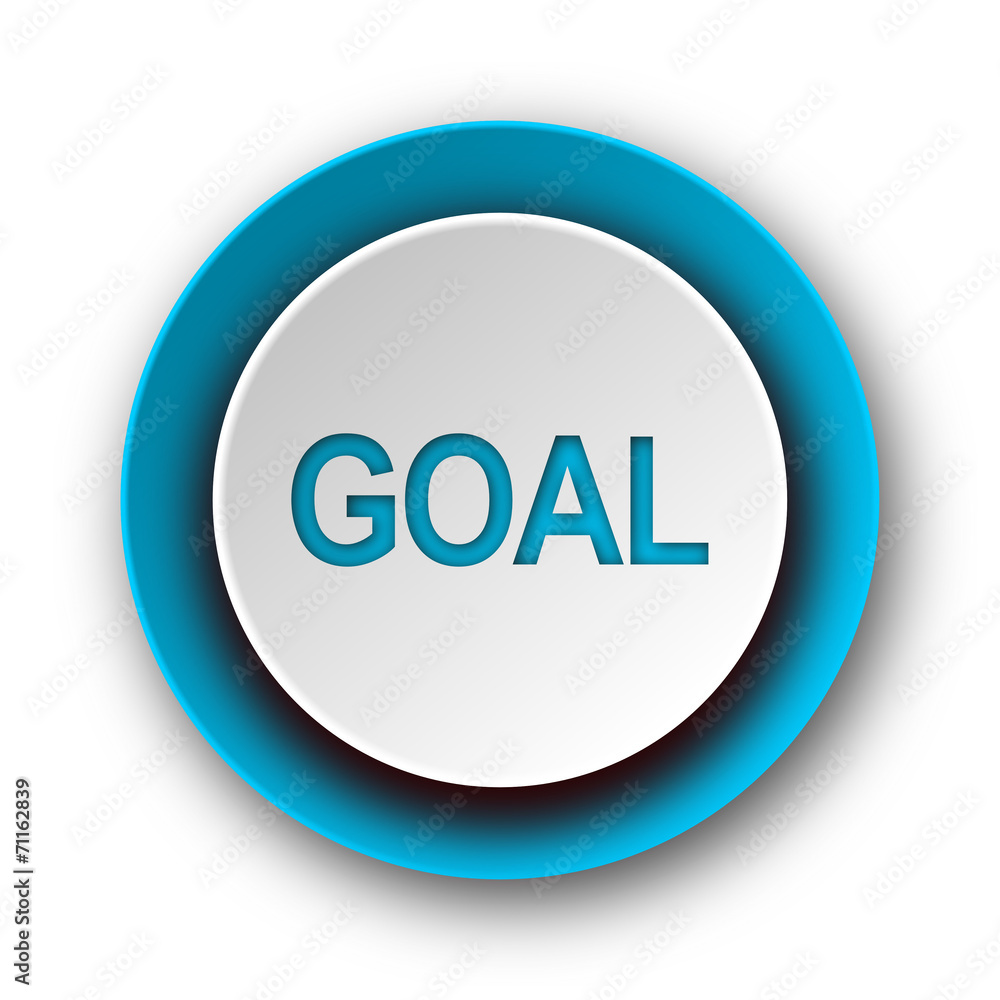 goal blue modern web icon on white background goal blue modern web icon on white background