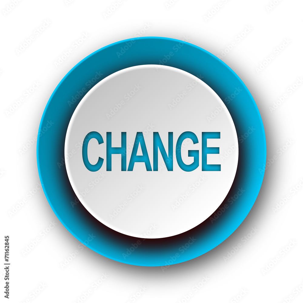 change blue modern web icon on white background change blue modern web icon on white background