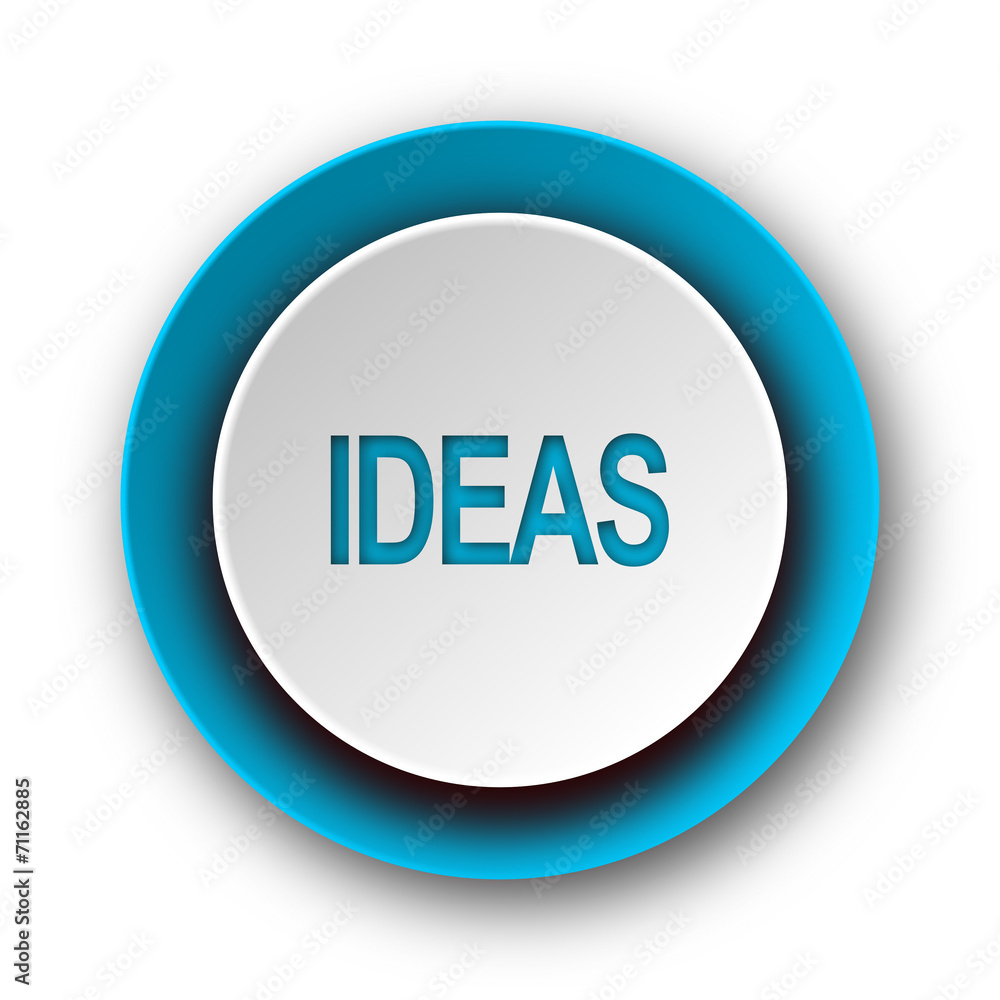 ideas blue modern web icon on white background ideas blue modern web icon on white background