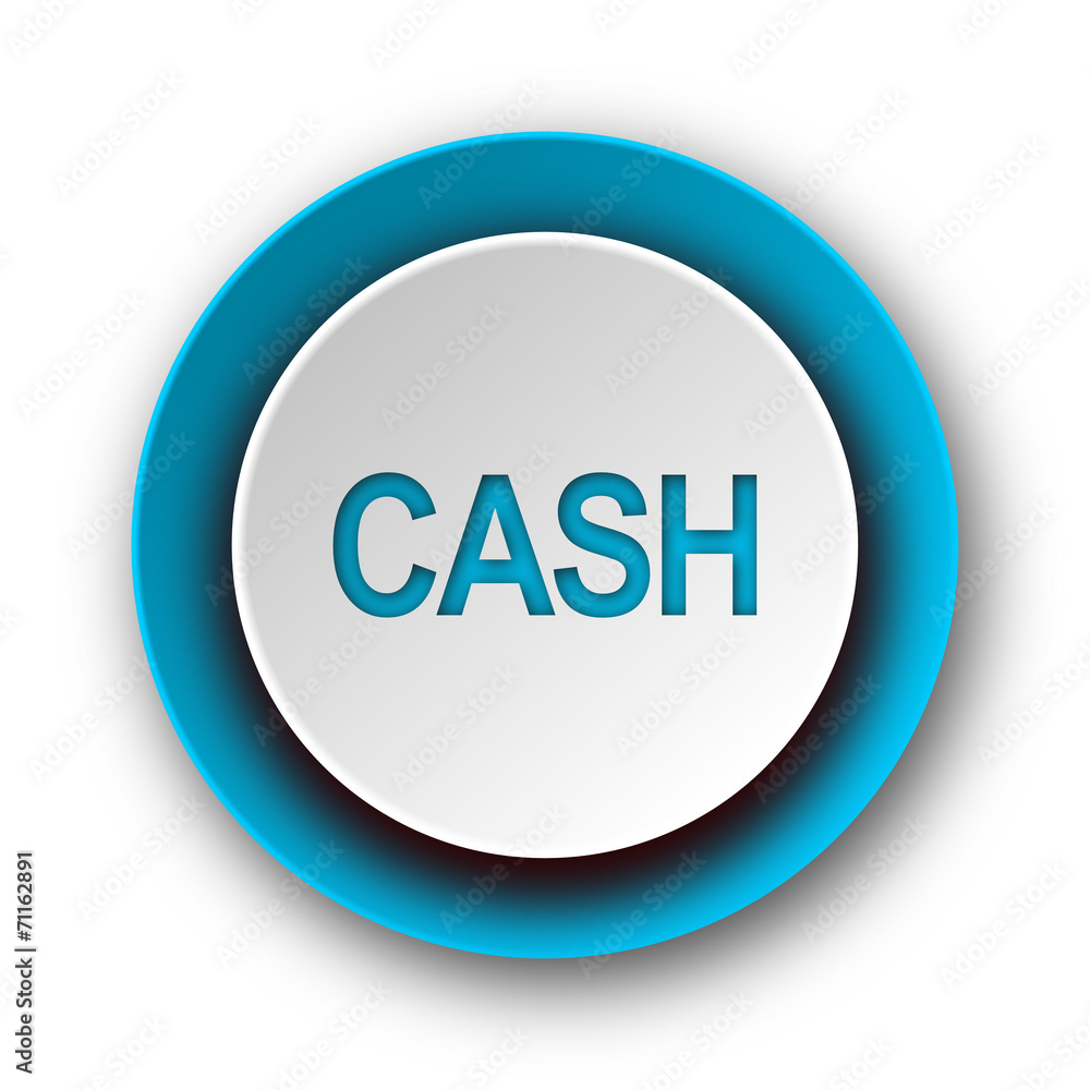 cash blue modern web icon on white background cash blue modern web icon on white background