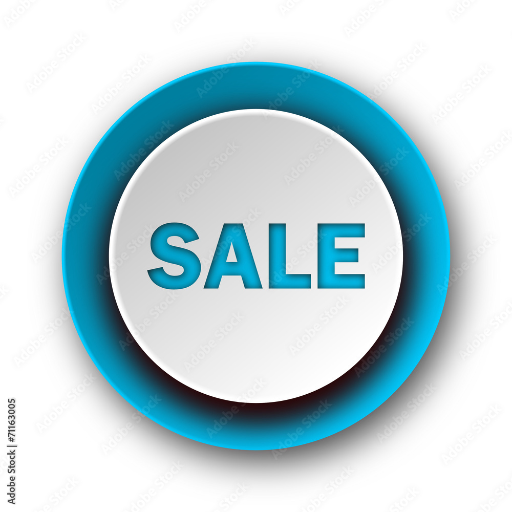 sale blue modern web icon on white background sale blue modern web icon on white background
