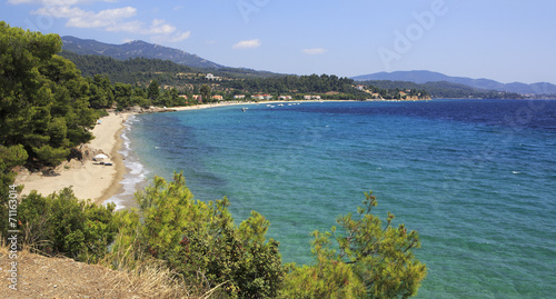 Beautiful sandy beaches of the Aegean Sea.