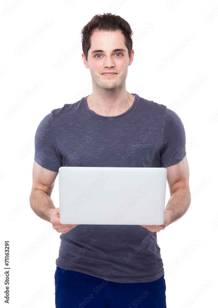 Man use laptop computer Man use laptop computer