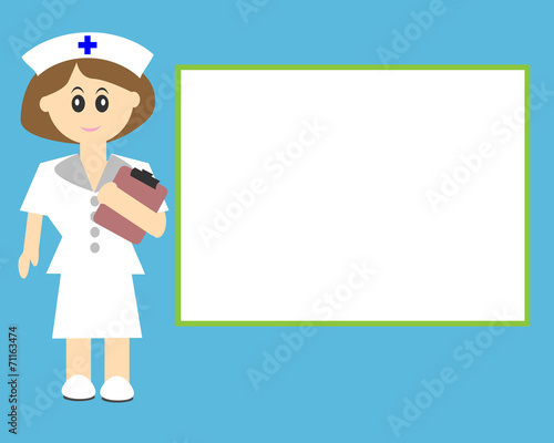 Nurse with board