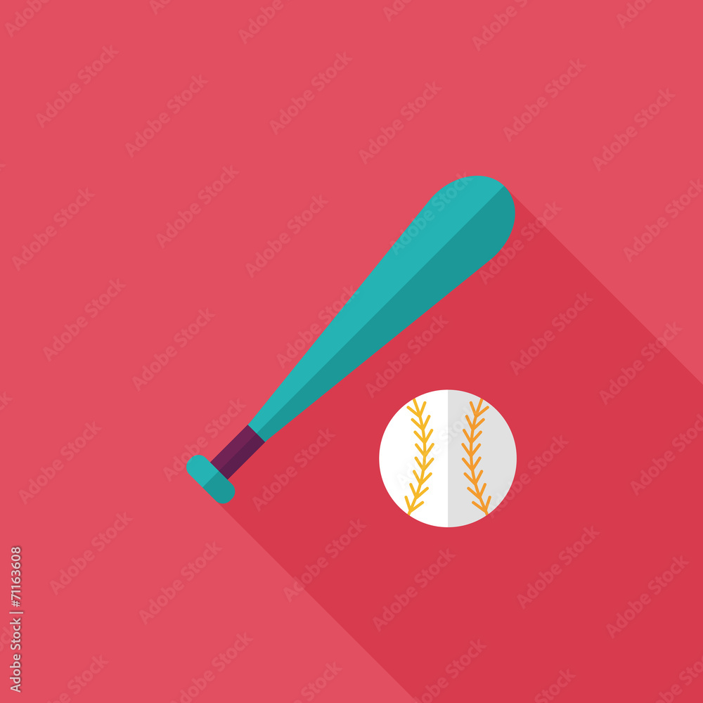 baseball flat icon with long shadow,eps10 baseball flat icon with long shadow,eps10