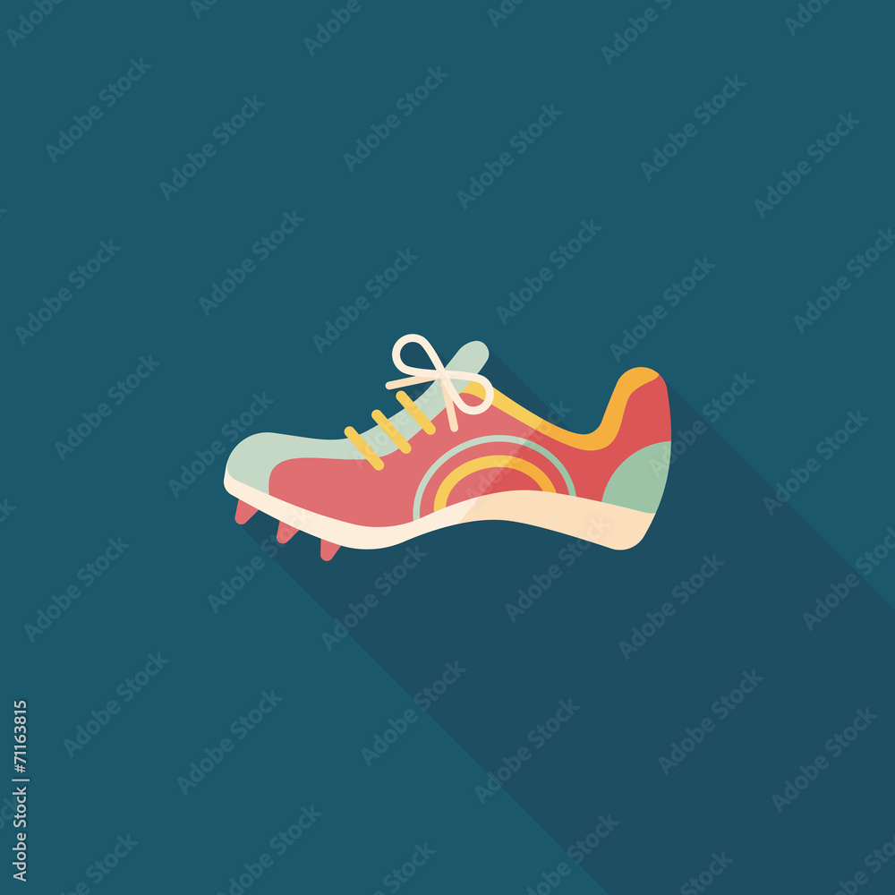 sneaker flat icon with long shadow,eps10 sneaker flat icon with long shadow,eps10