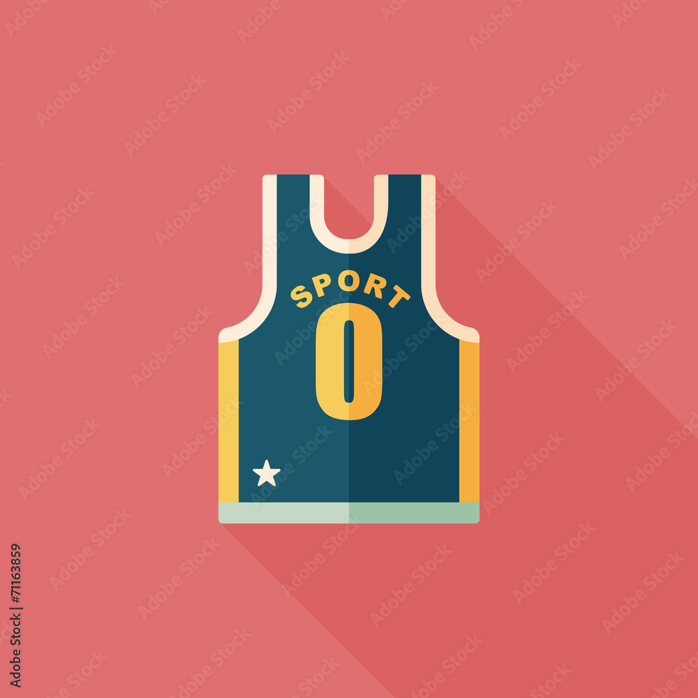 basketball clothing flat icon with long shadow,eps10 basketball clothing flat icon with long shadow,eps10