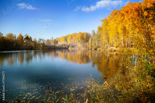 Autumn in Siberia  beautiful landscape