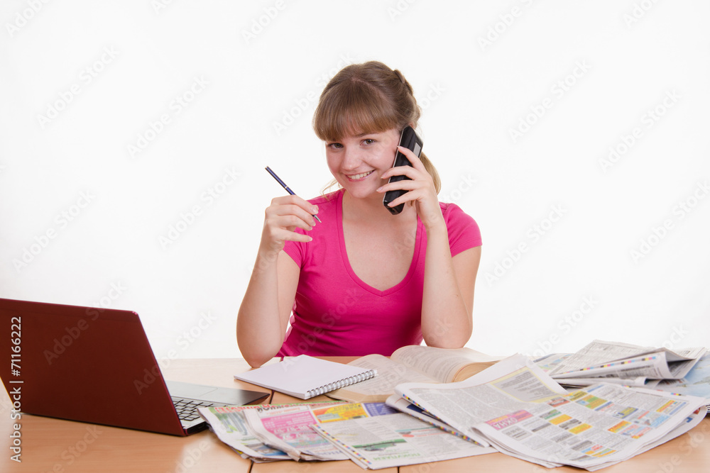 The girl makes an appointment ad The girl makes an appointment ad
