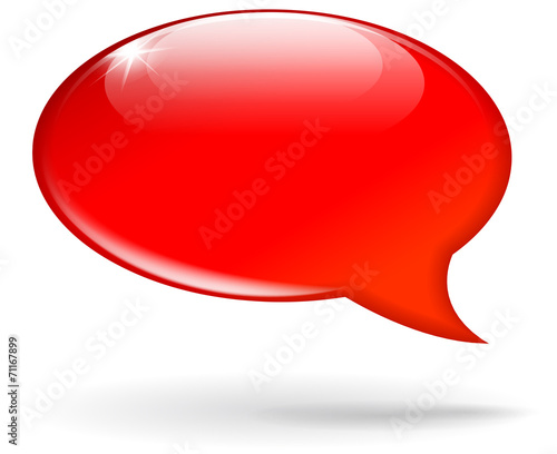 Vector red speech bubble