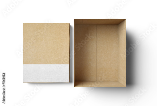 Empty isolated box with white strip © SFIO CRACHO
