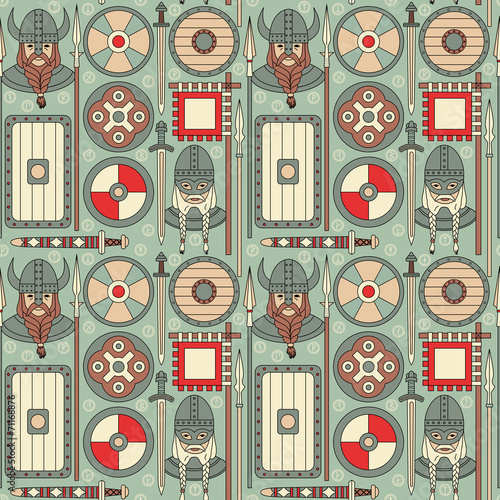 seamless viking pattern 02