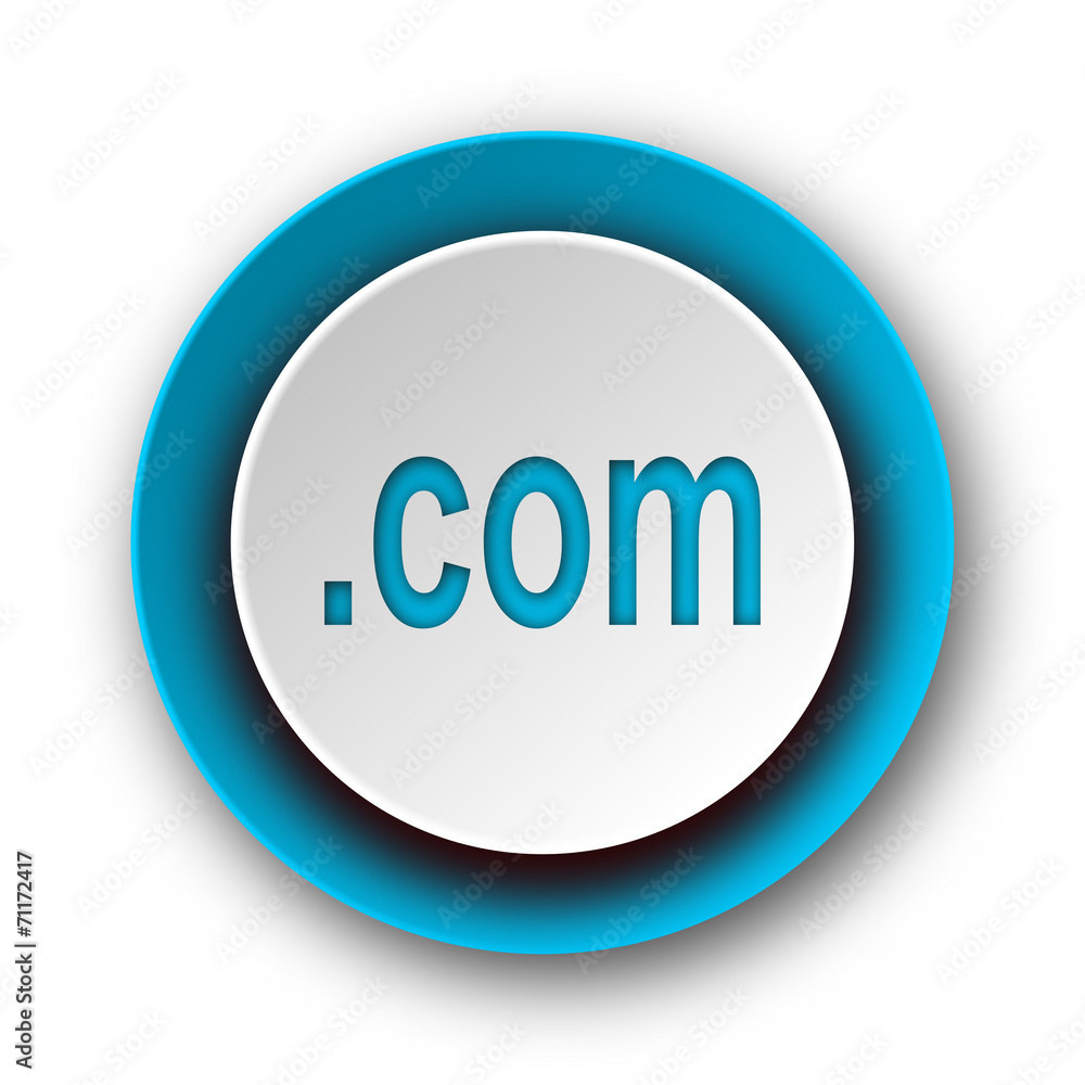 com blue modern web icon on white background com blue modern web icon on white background