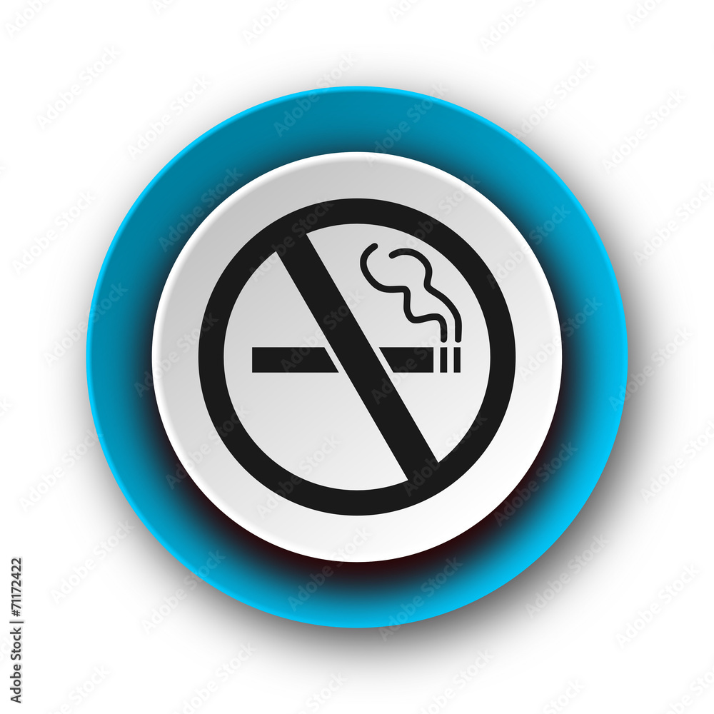 no smoking blue modern web icon on white background no smoking blue modern web icon on white background