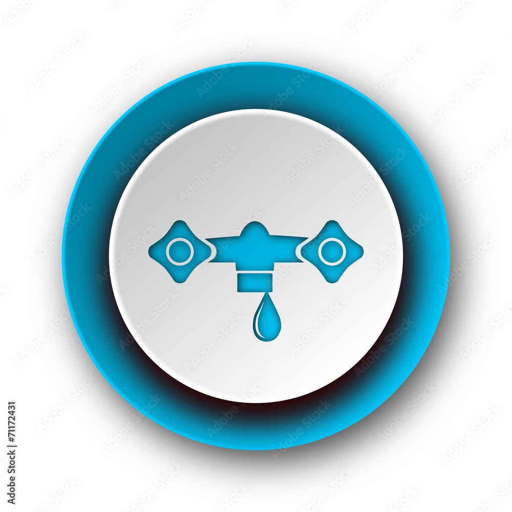 water blue modern web icon on white background water blue modern web icon on white background