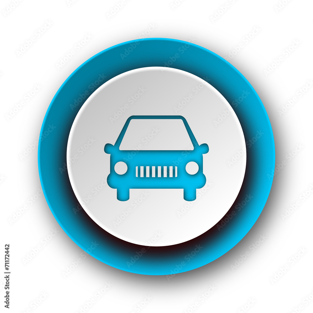car blue modern web icon on white background