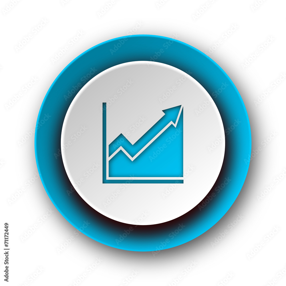 histogram blue modern web icon on white background histogram blue modern web icon on white background