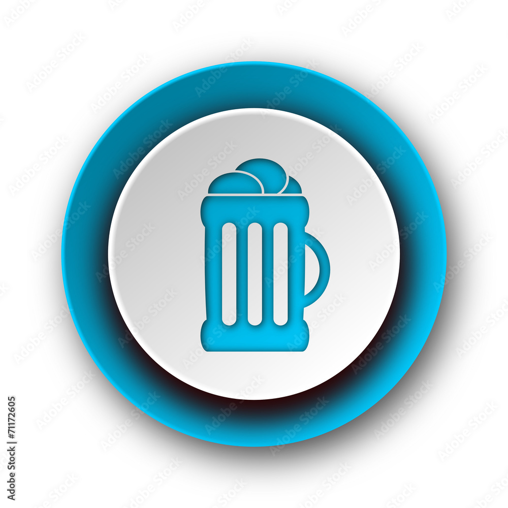 beer blue modern web icon on white background beer blue modern web icon on white background