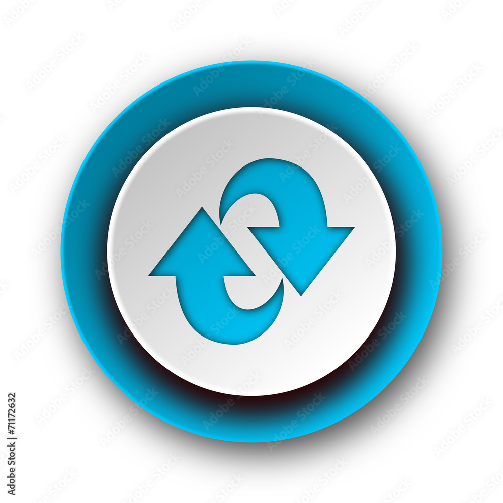 rotation blue modern web icon on white background rotation blue modern web icon on white background