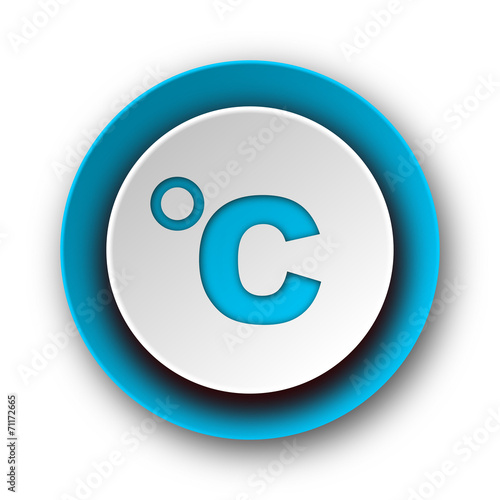 celsius blue modern web icon on white background