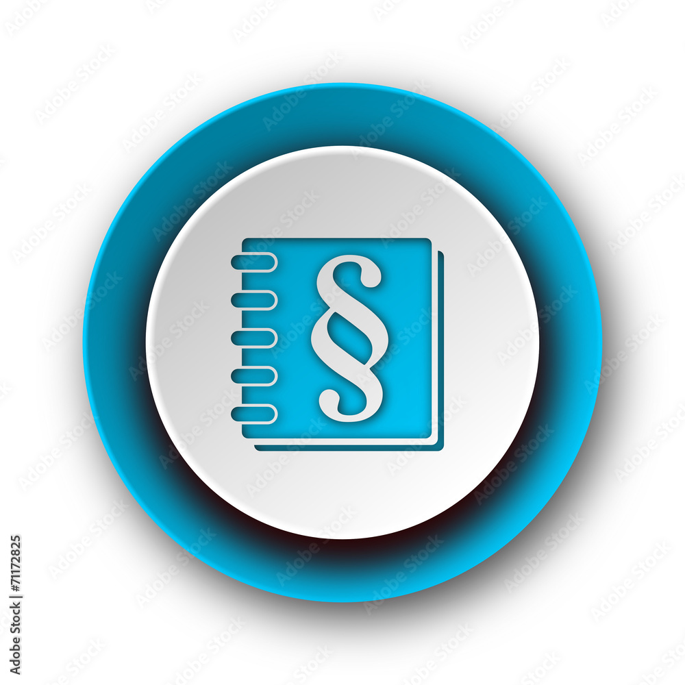 law blue modern web icon on white background law blue modern web icon on white background
