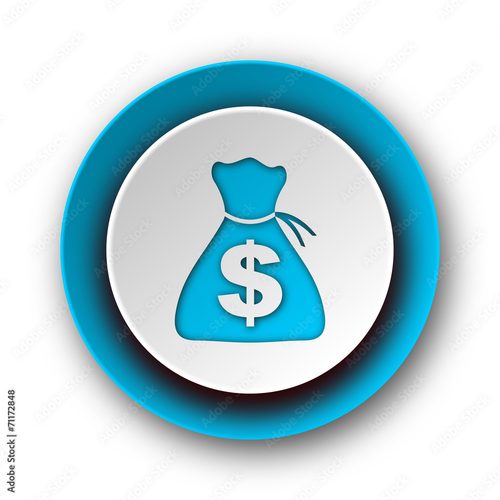 money blue modern web icon on white background money blue modern web icon on white background
