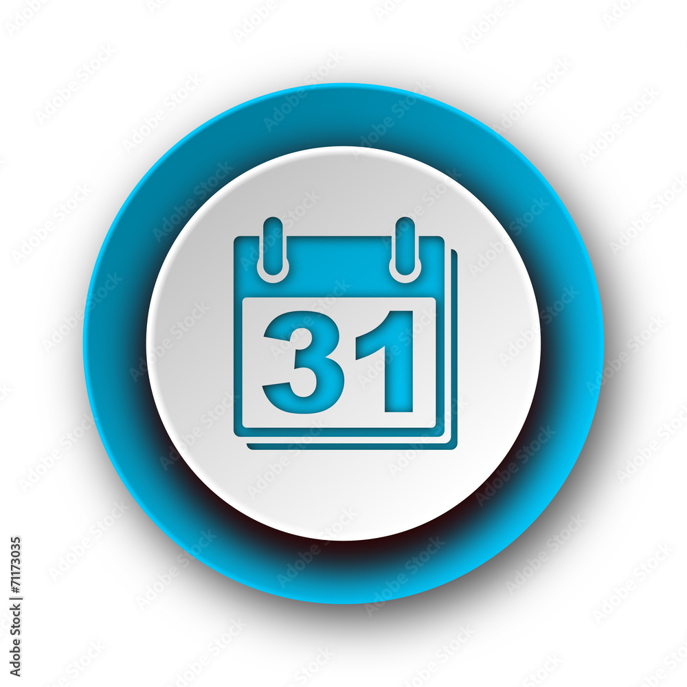 calendar blue modern web icon on white background calendar blue modern web icon on white background