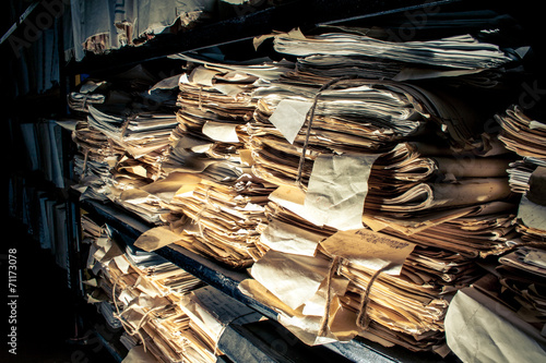 Valokuva Paper documents in archive